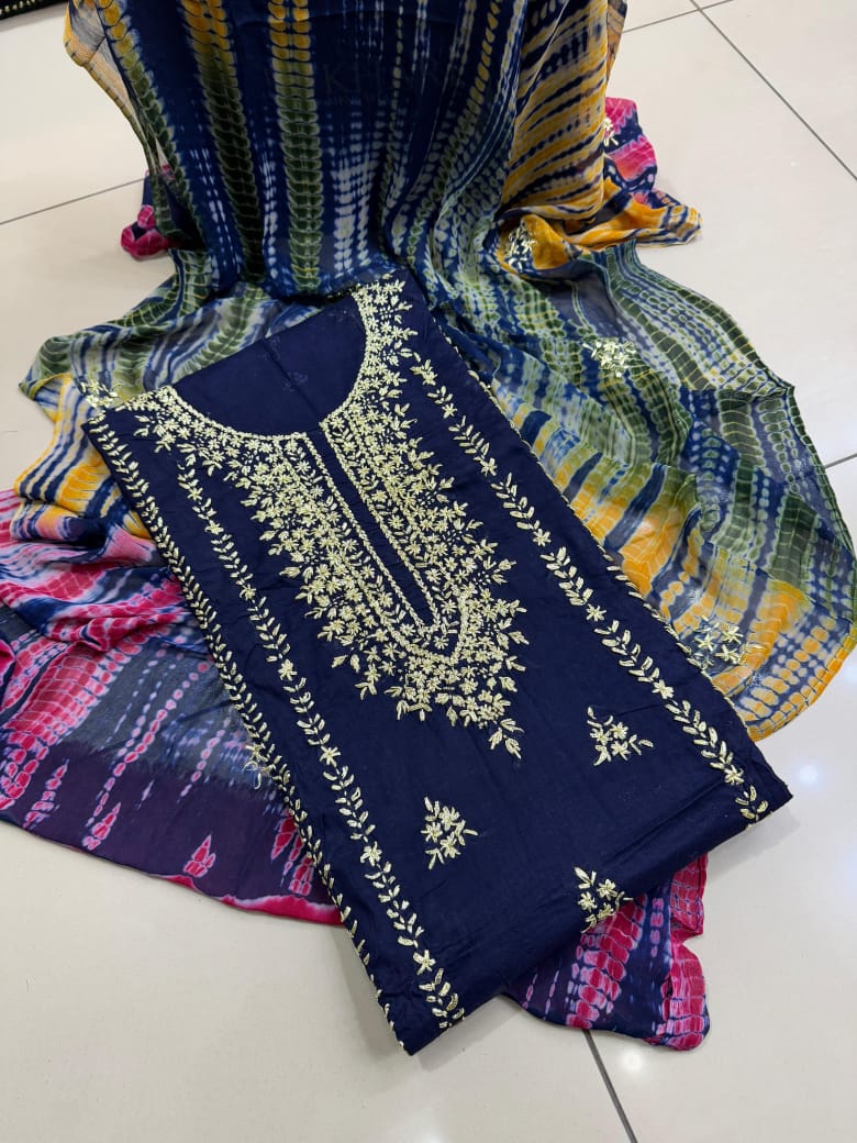 BEAUTIFUL FEMALE SUIT WITH GOTA DESIGN