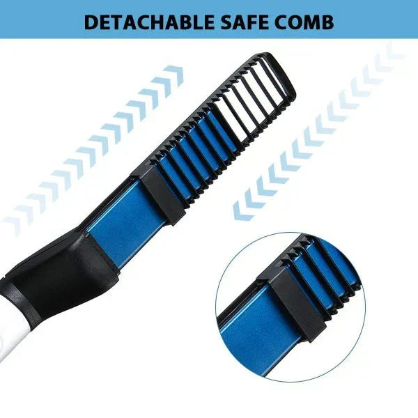 Multifunctional Hair & Beard Comb Brush Straightener
