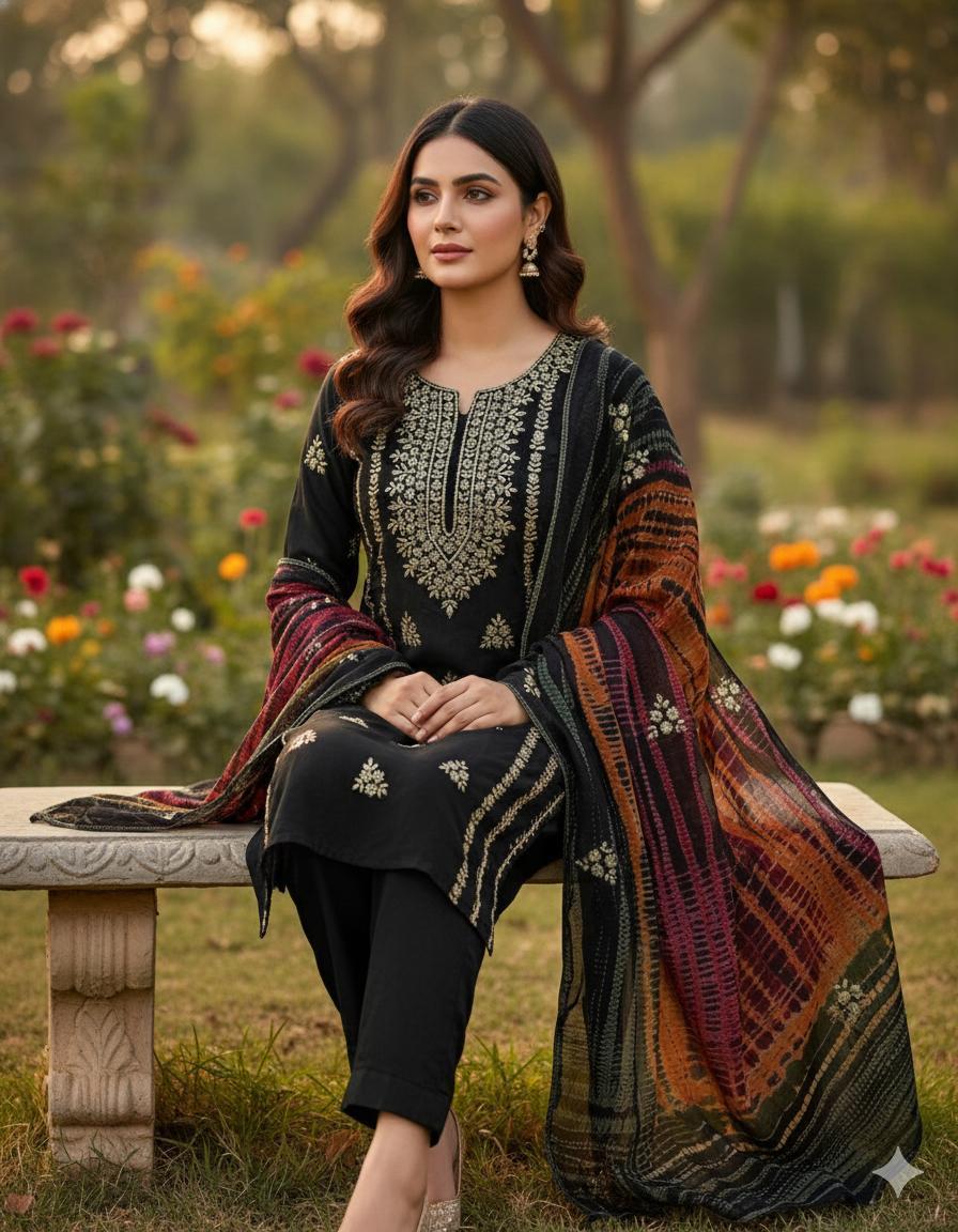 BEAUTIFUL FEMALE SUIT WITH GOTA DESIGN