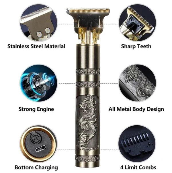 Professional T9 Trimmer Metal Body Shaver