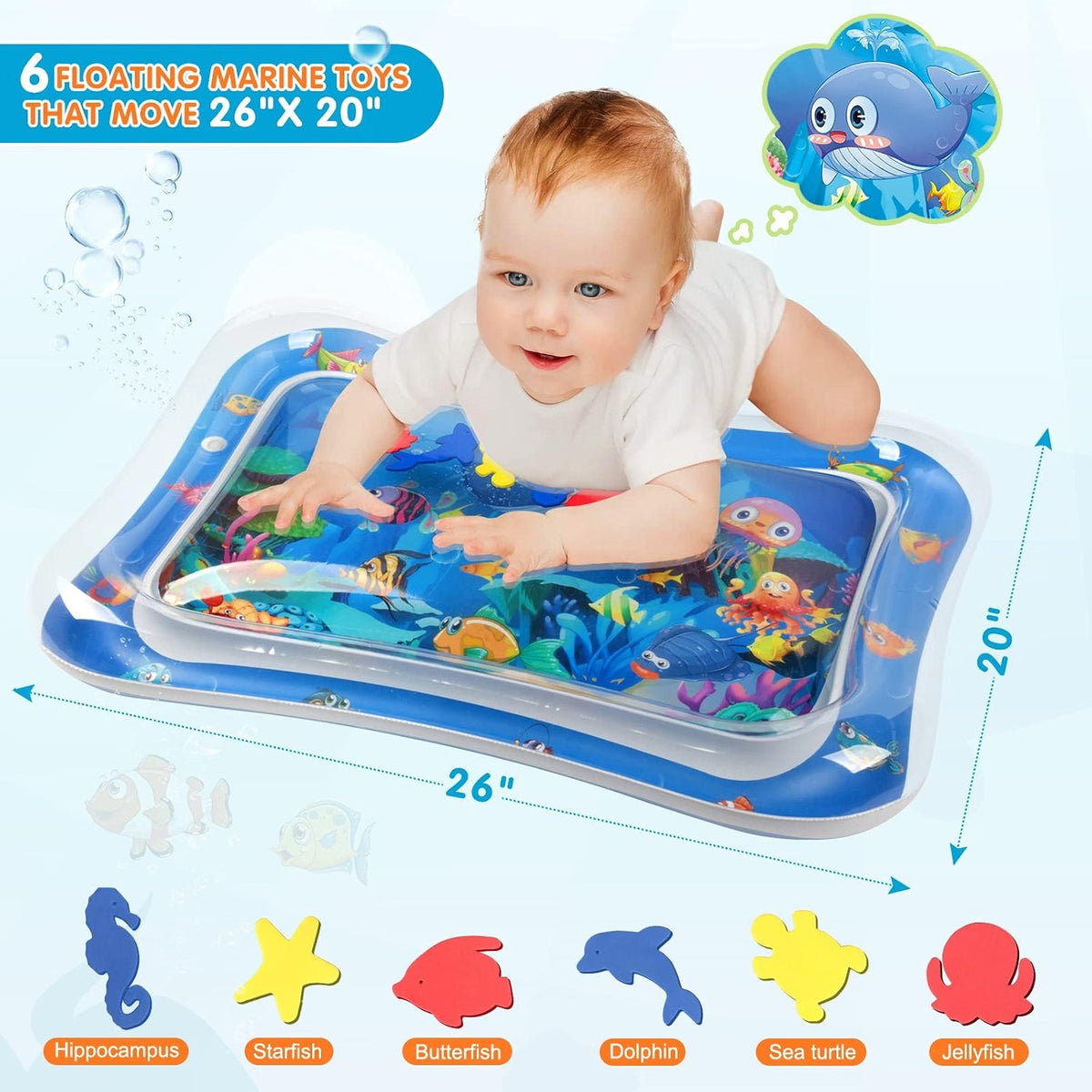 Baby Water Play Mat – Tummy Time Sensory Activity Mat