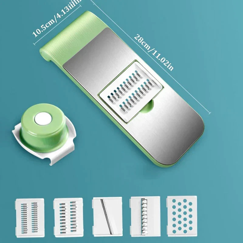 5-in-1 Manual Vegetable Slicer & Chopper for Kitchen